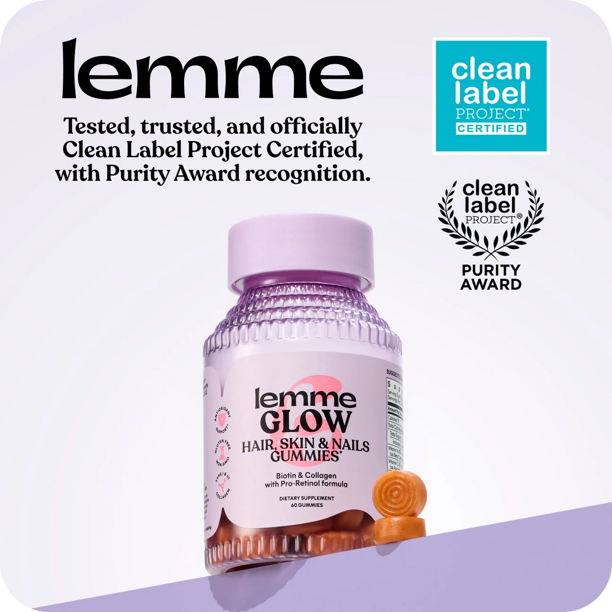 Lemme Glow – Clean Label Project Certified Purity Award
