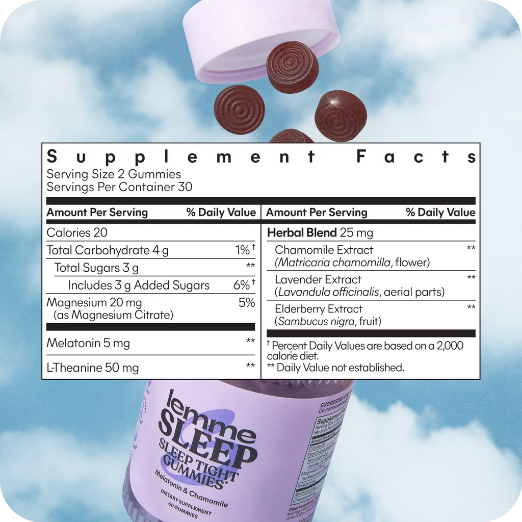 Lemme Sleep – Supplement Facts