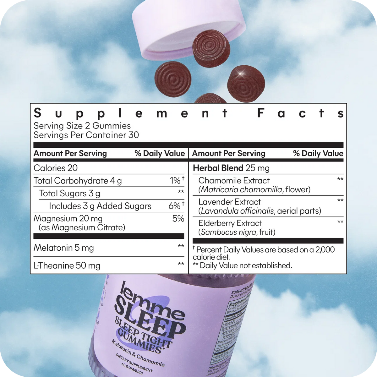 Lemme Sleep – Supplement Facts